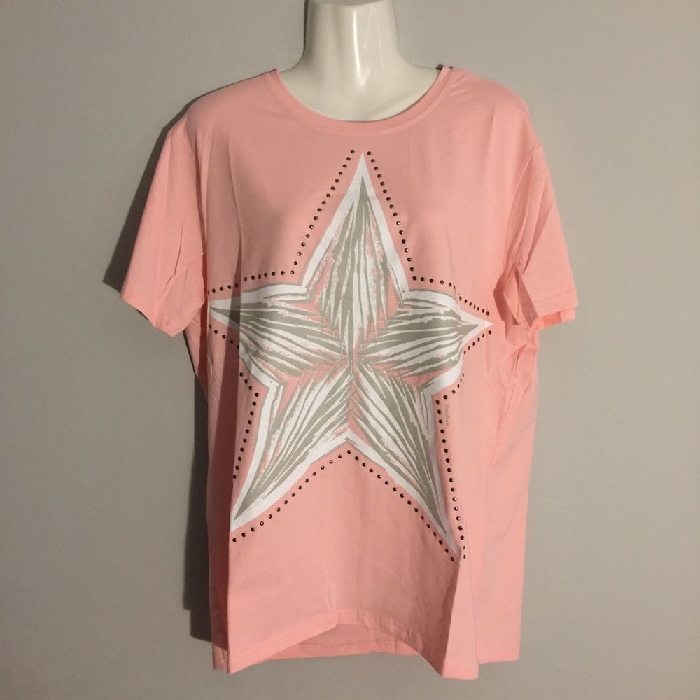XRAY Jeans Graphic Pink Shirt NWT - Picture 2 of 7